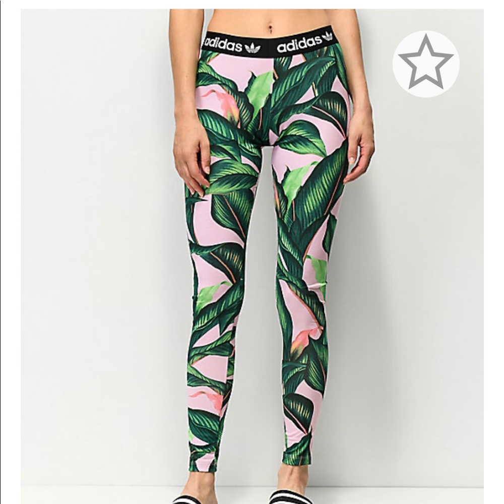 Adidas Summer palm tree Leggings